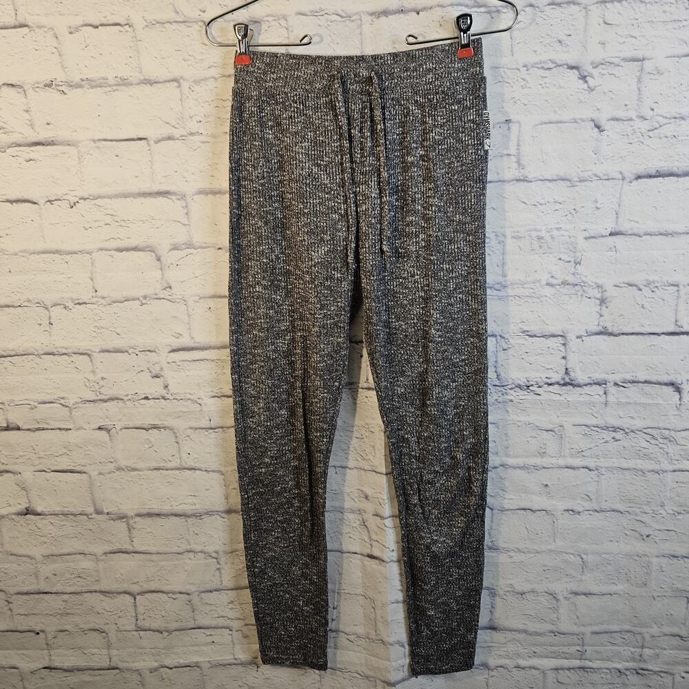 Gymshark Women Slounge Knit Sweatpants Joggers Charcoal Gray Sz Small - Picture 1 of 5